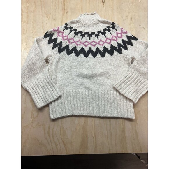 Sanctuary Women’s Tis the Season Fair Isle Mock Neck Sweater Sz XS Oversized - Picture 4 of 8